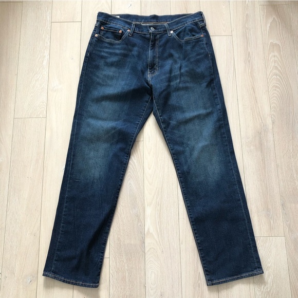 Levi’s Dark Wash Straight Jeans 36x32 - Picture 2 of 13